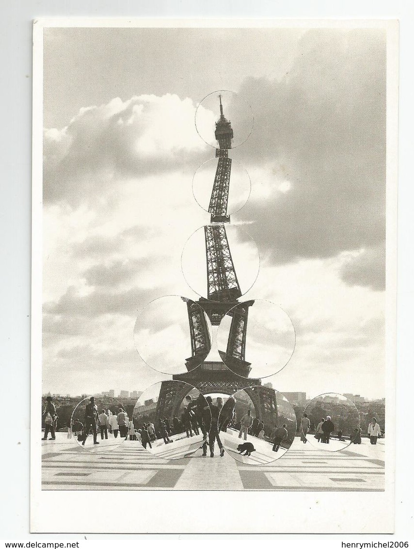 Cpm Paris Tour Eiffel Carte Montage Photo - Photographs