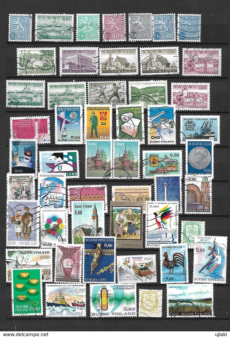 FINLANDE:République Lot Chronolog. De 80 TP Divers Annes Incomplètes1954..1998 - Colecciones