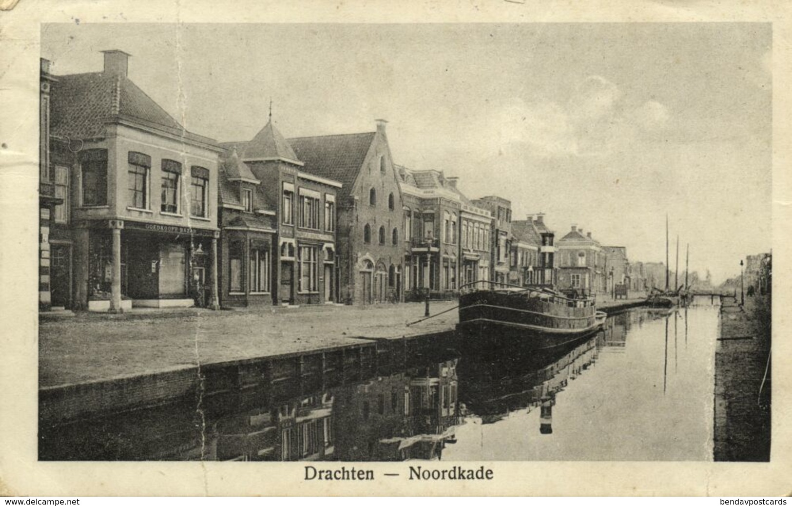 Nederland, DRACHTEN, Noordkade (1920s) Ansichtkaart - Drachten