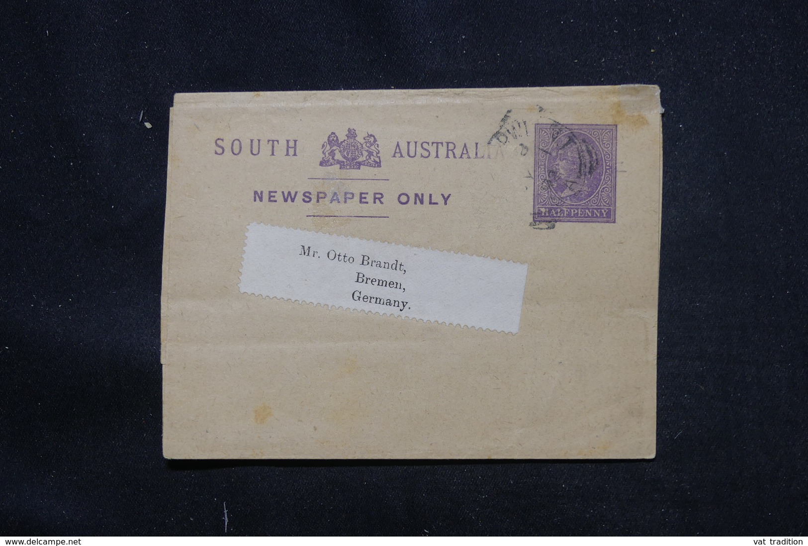 AUSTRALIE - Entier Postal ( Bande Journal ) Type Victoria Du South Australia Pour L 'Allemagne - L 59952 - Cartas & Documentos