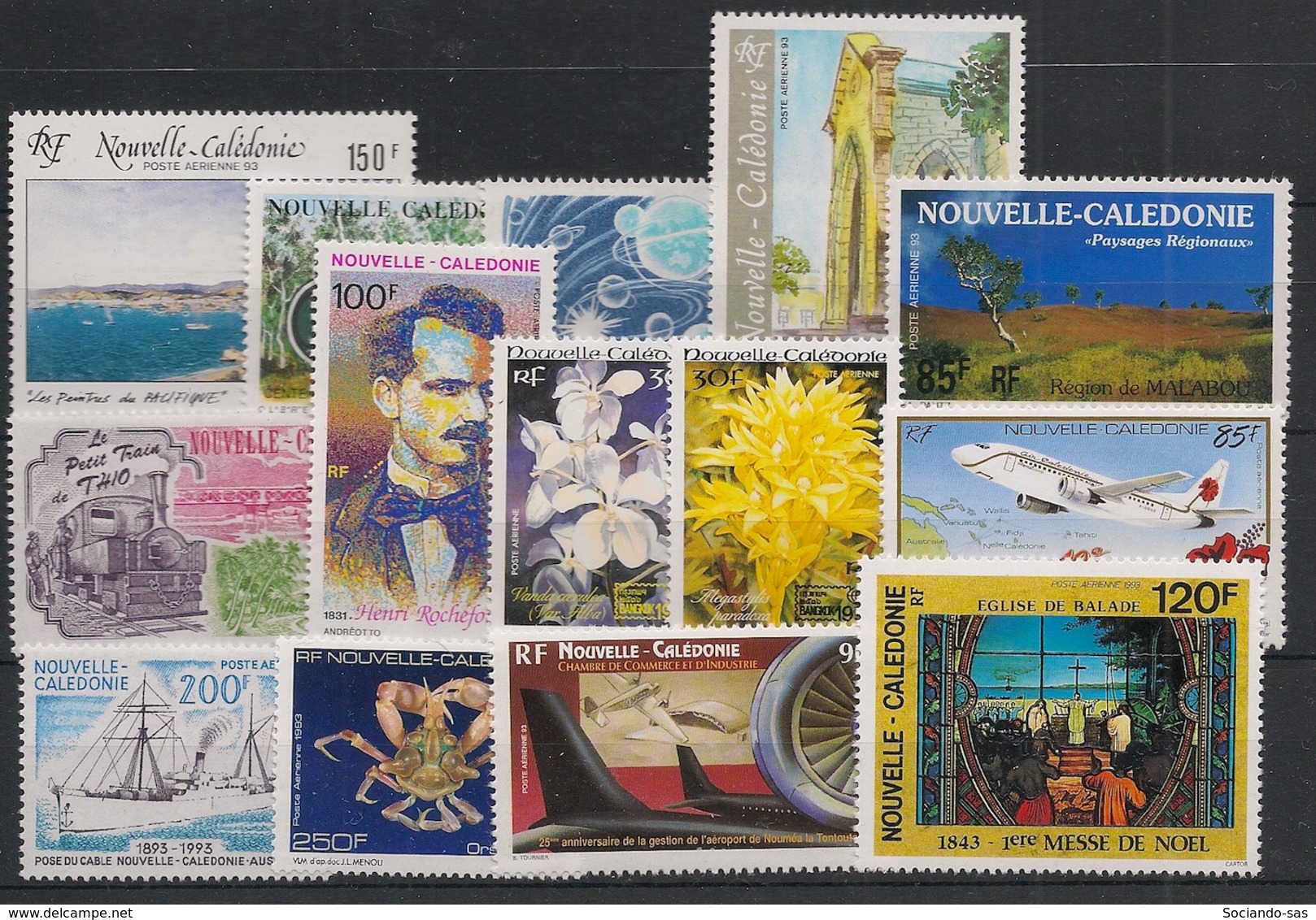 Nouvelle Calédonie - 1993 - Poste Aérienne PA N°Yv. 296 à 309 Complet - 14 Valeurs - Neuf Luxe ** / MNH / Postfrisch - Neufs