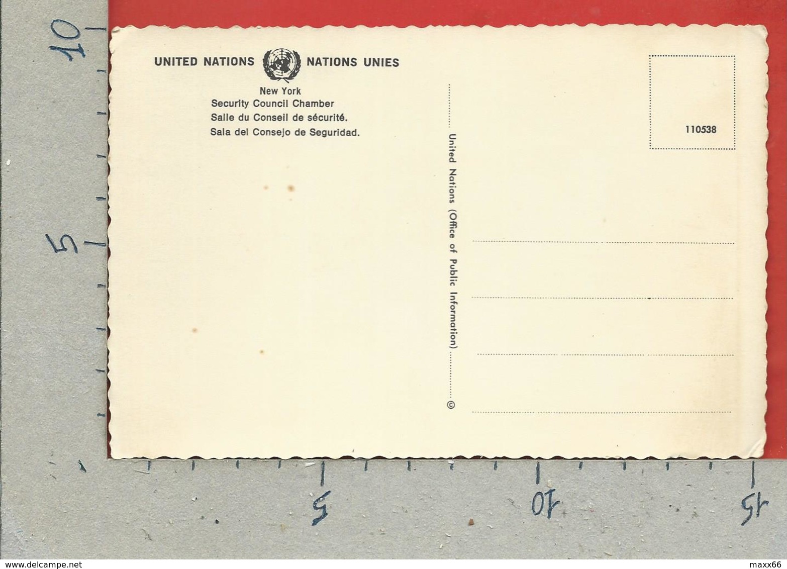 CARTOLINA NV STATI UNITI - NAZIONI UNITE ONU - NEW YORK - Security Council Chamber - 10 X 15 - Altri & Non Classificati