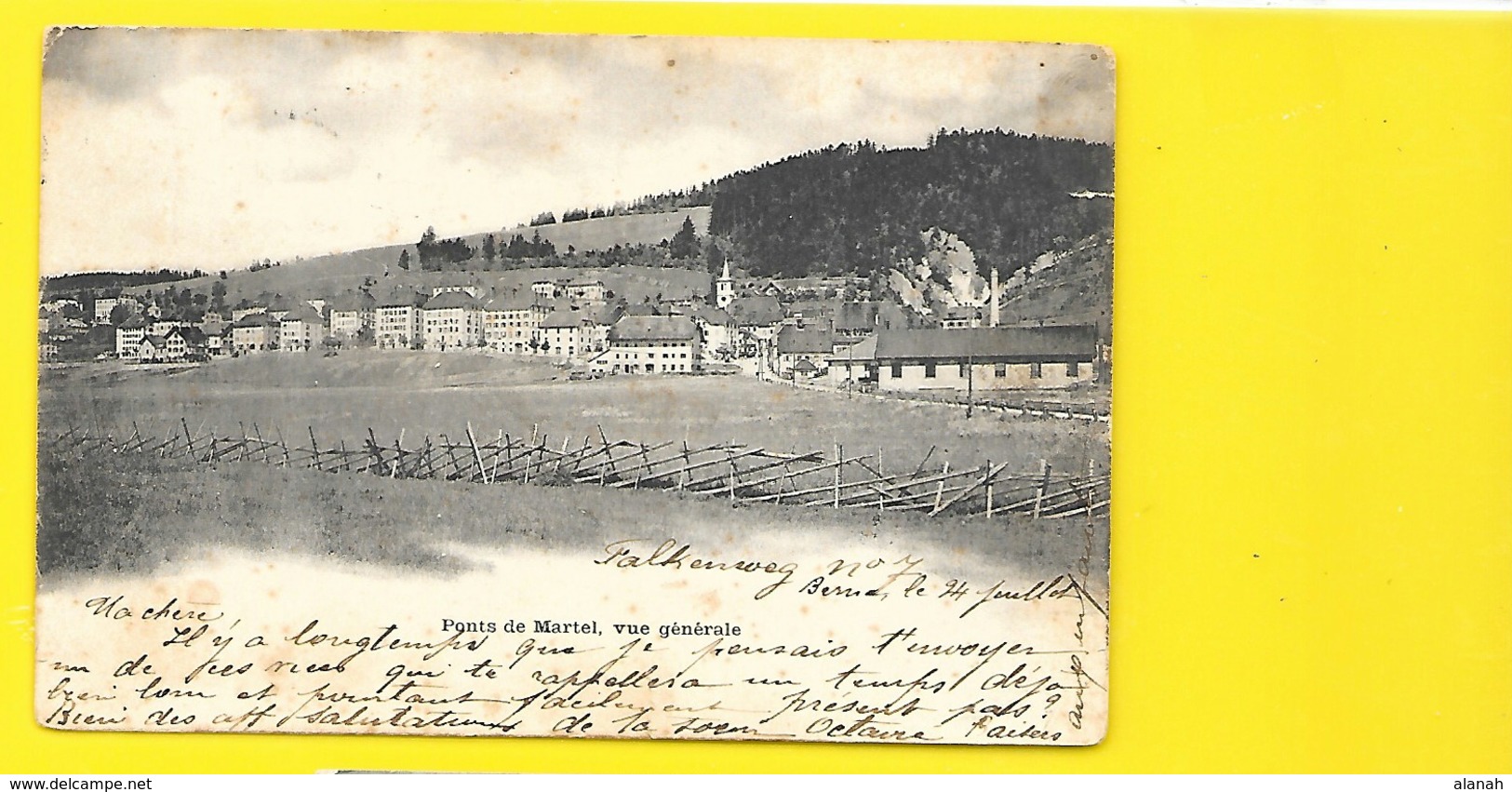 PONTS De MARTEL Rare Vue Générale () Suisse (NE) - Ponts-de-Martel