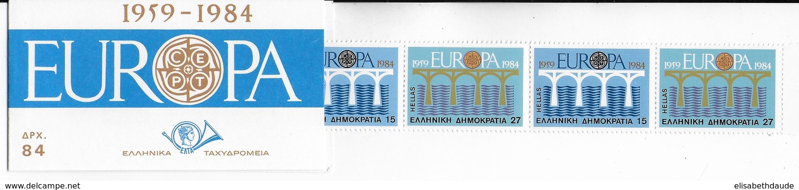 GRECE - CARNET EUROPA 1984 - YVERT N° C1533  ** MNH - Postzegelboekjes