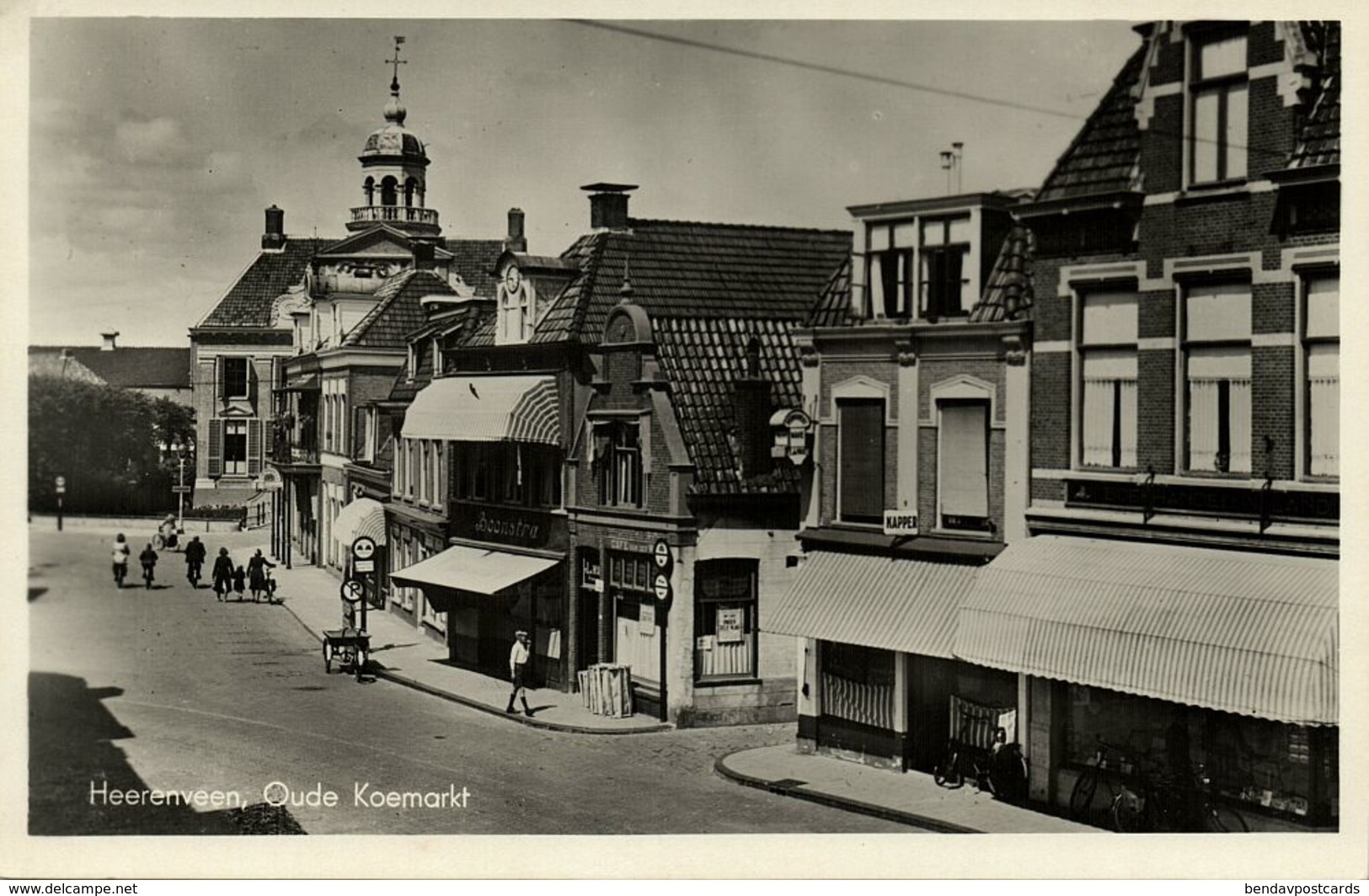 Nederland, HEERENVEEN, Oude Koemarkt (1940s) Ansichtkaart - Heerenveen