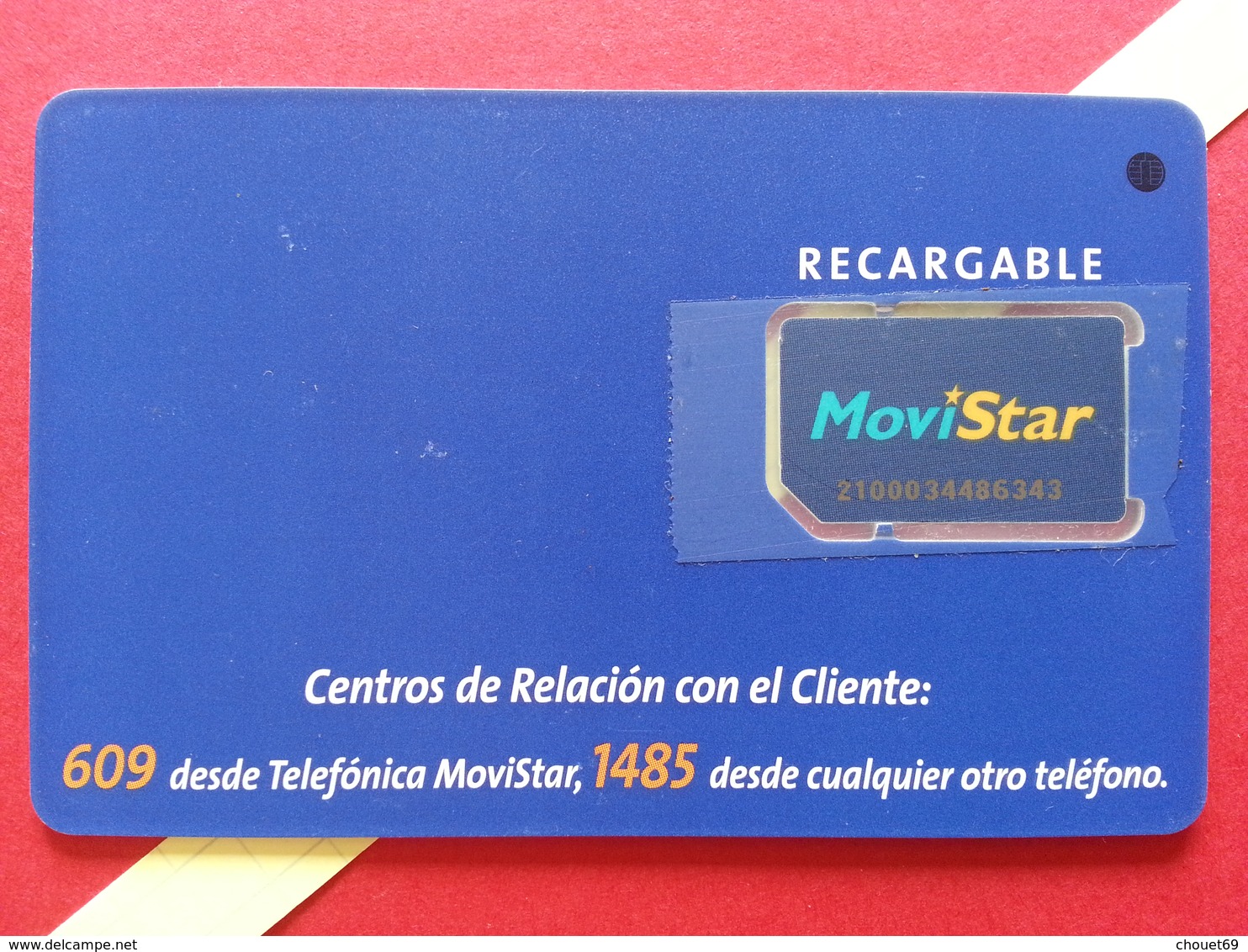 SPAIN SIM GSM Telefonica Movistar ACTIVA Real Chip Of This Card ? Cut Chip - Numbers Back USIM RARE Used (BH1219b - Telefonica