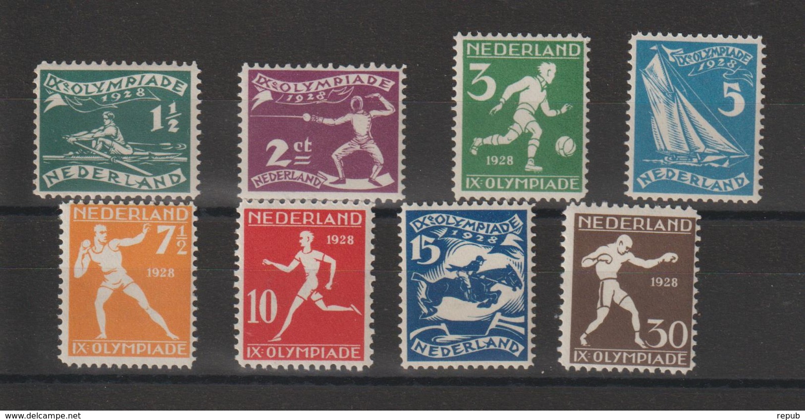 Pays Bas 1928  JO D'Amsterdam 199-206 8 Val ** MNH - Unused Stamps