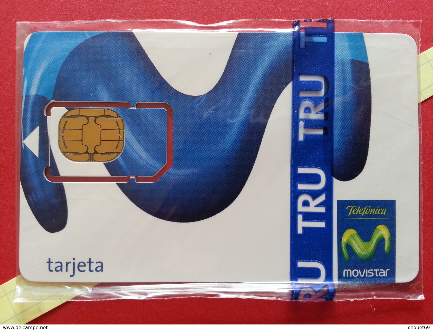 SPAIN SIM GSM Telefonica MoviStar Tarjeta Cut Chip 1 - Numbers Back - Blister TRU USIM RARE MINT (BH1219b - Telefonica