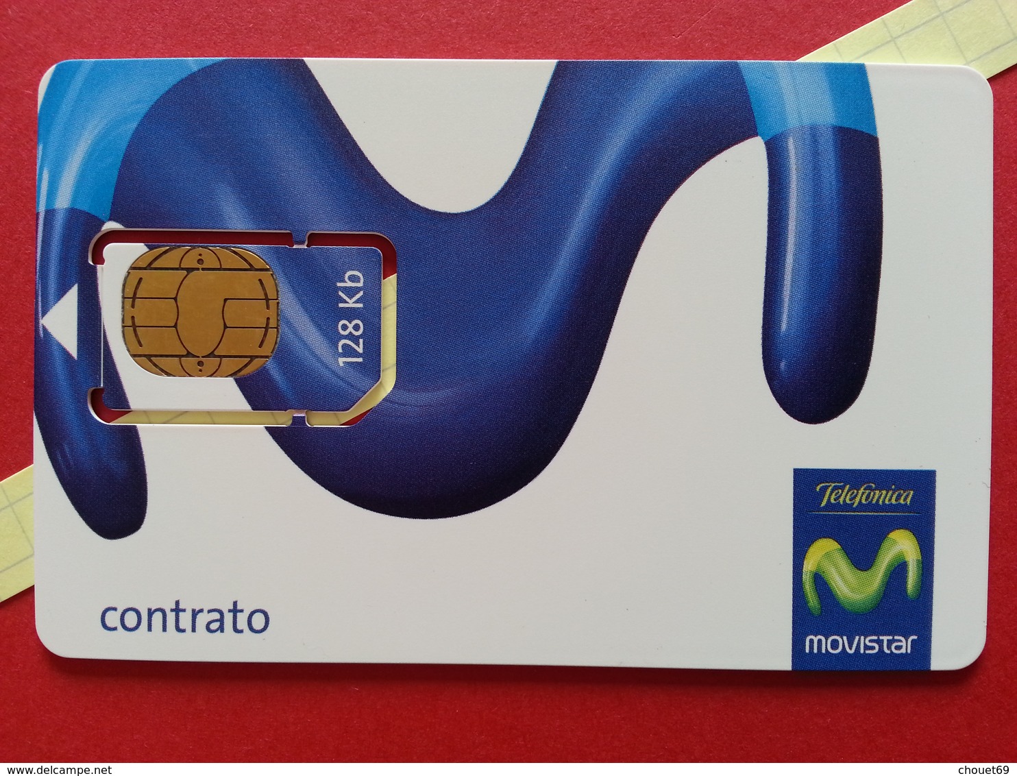 SPAIN SIM GSM Telefonica MoviStar Contrato Cut Chip - Numbers Back USIM RARE MINT (BH1219b - Telefonica