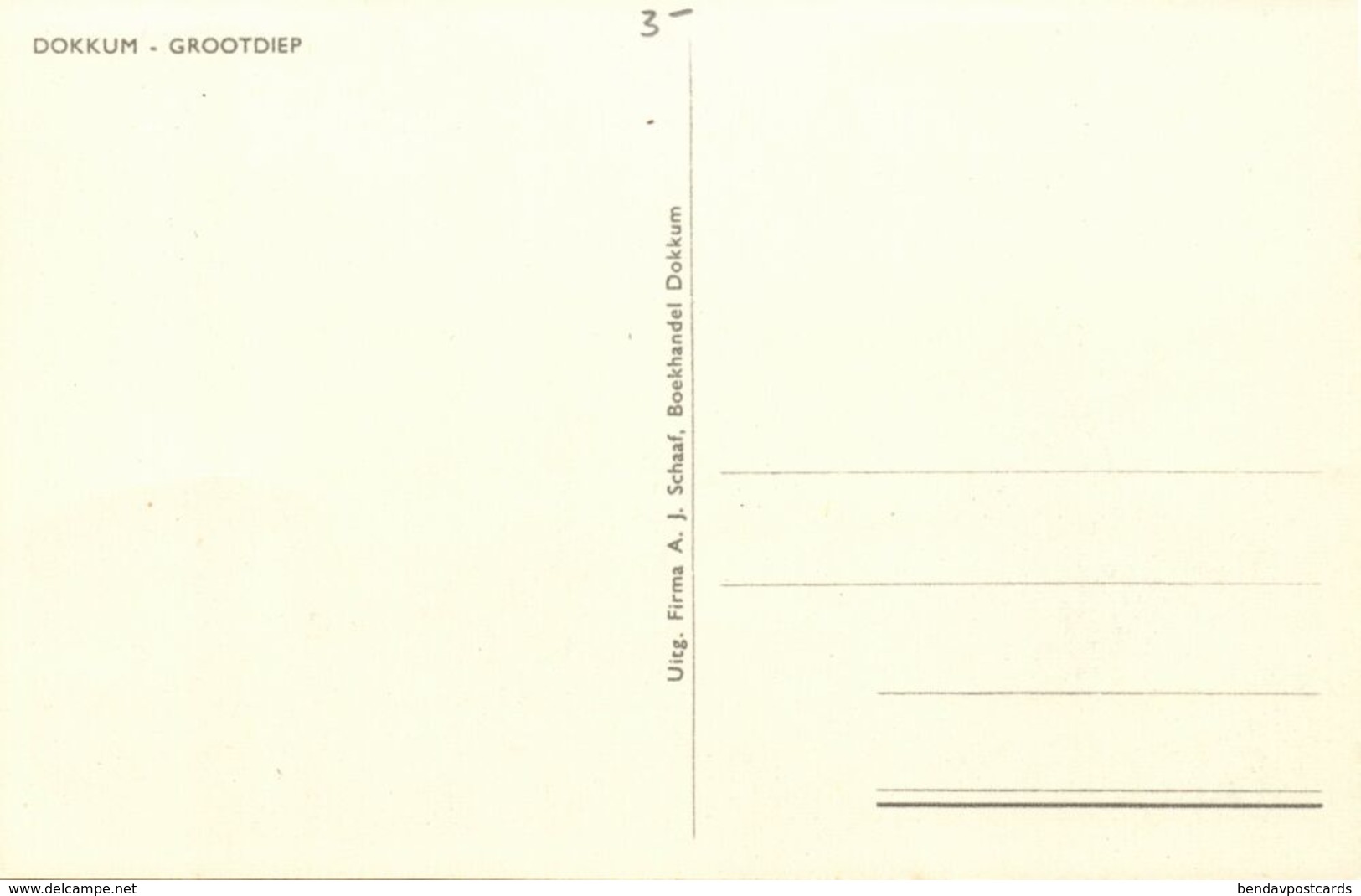 Nederland, DOKKUM, Grootdiep (1960s) Ansichtkaart - Dokkum