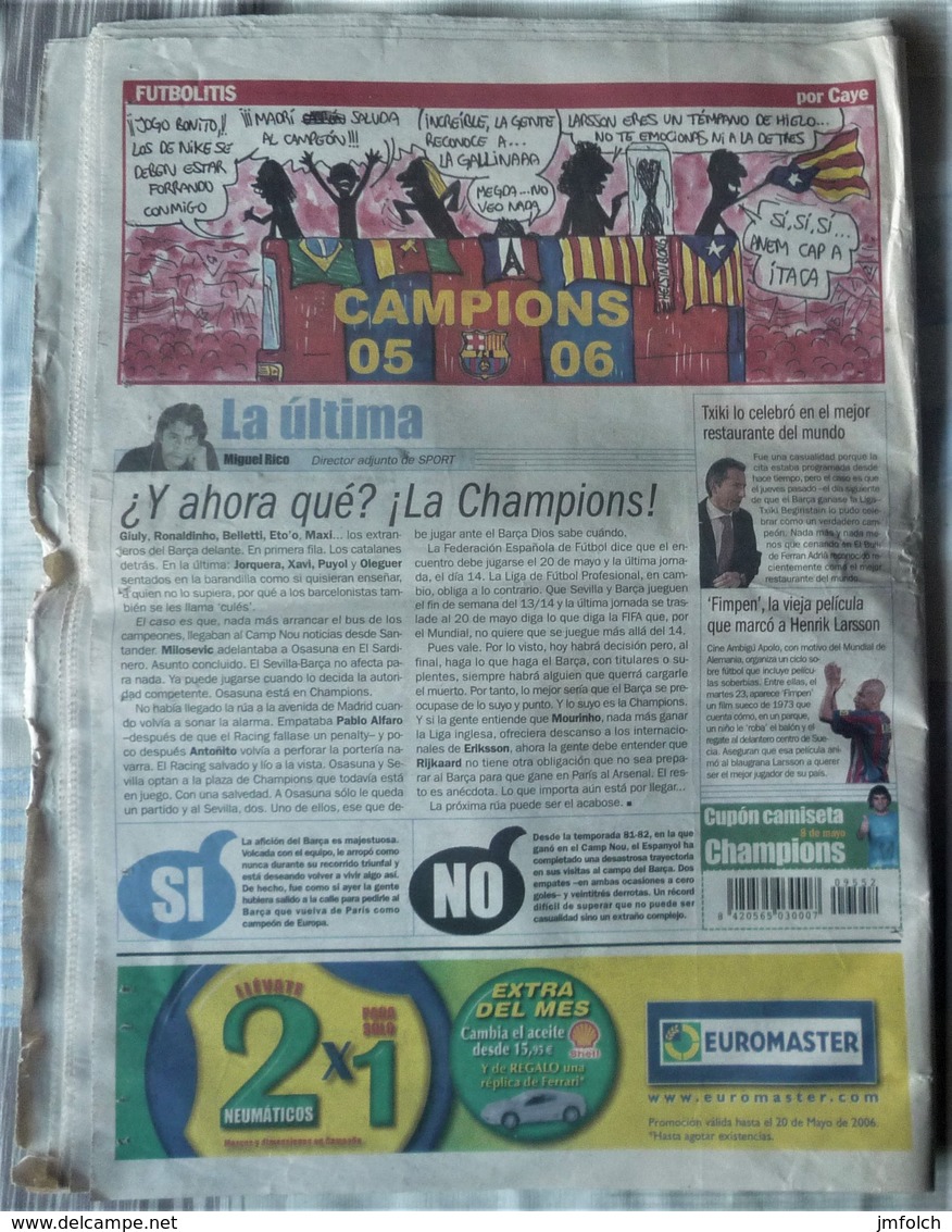 DIARIO SPORT DE 8 DE MAYO DE 2006 - [3] 1991-Hoy