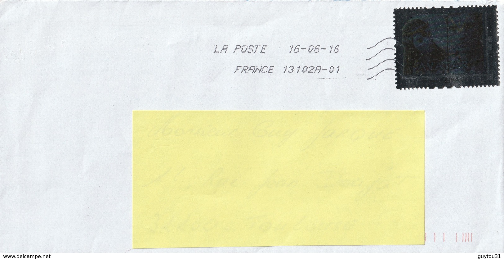 France 2016 : Montimbramoi Lettre Prioritaire Avatar - Lettres & Documents