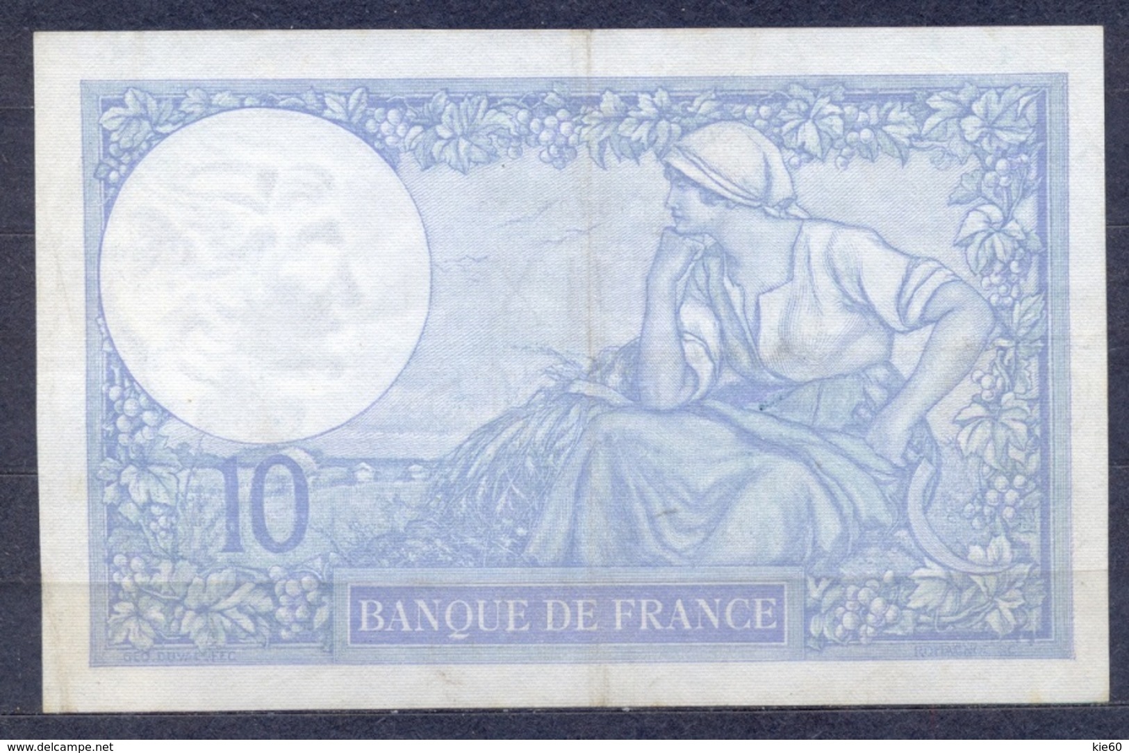 France  10 Francs  - 6.7.1939 - P84.....VF+ - 10 F 1916-1942 ''Minerve''