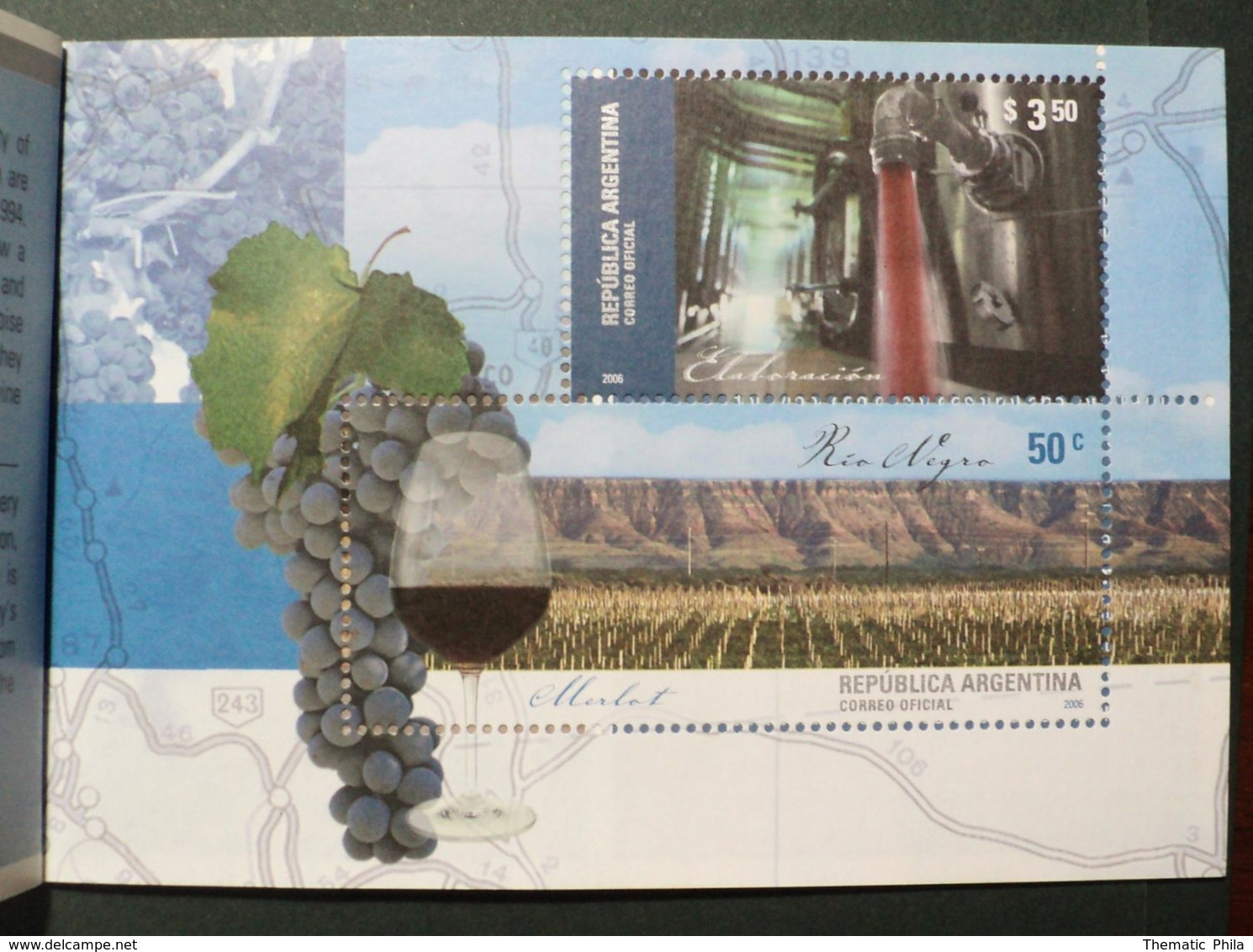 2006 Argentina Patagonia Booklet Stamps Mnh Viticultura Viticulture Raisin Uva Grape Vintage Vignoble Vin Wine Wein - Unused Stamps