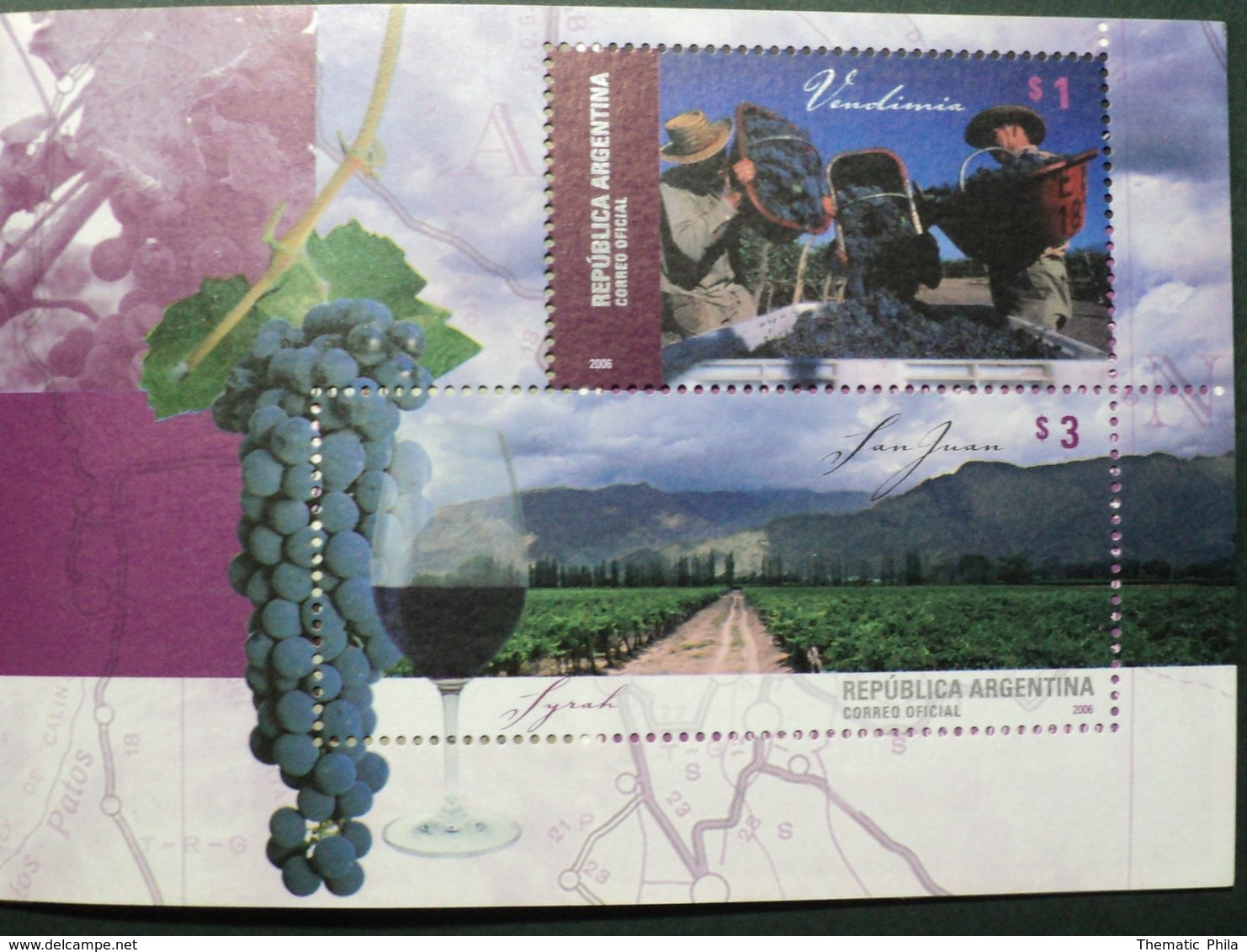 2006 Argentina Argentine Cuyo Booklet Stamps Mnh Viticultura Viticulture Raisin Uva Grape Vintage Vignoble Vin Wine Wein - Unused Stamps