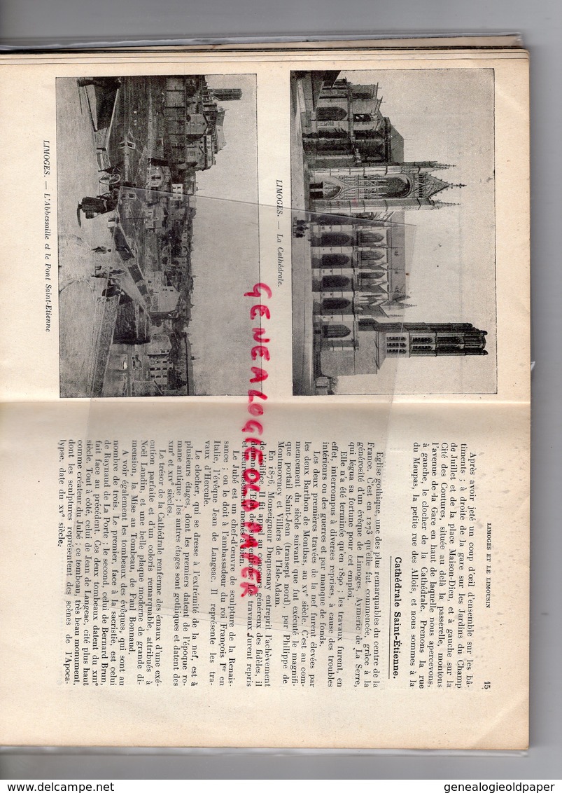 87- LIMOGES ET LE LIMOUSIN- GUIDE ILLUSTRE 1934- AVEC PHOTOS ET PLANS ET TRES NOMBREUSES PUBLICITES