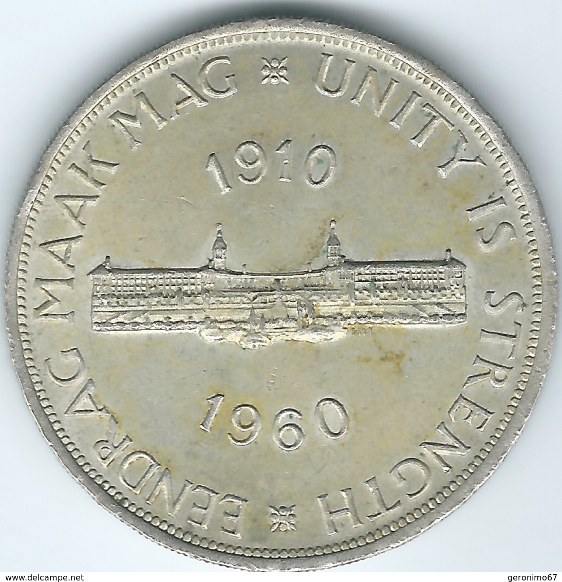 South Africa - 1960 - Elizabeth II - 5 Shillings - Union 50th Anniversary - KM55 - Sud Africa