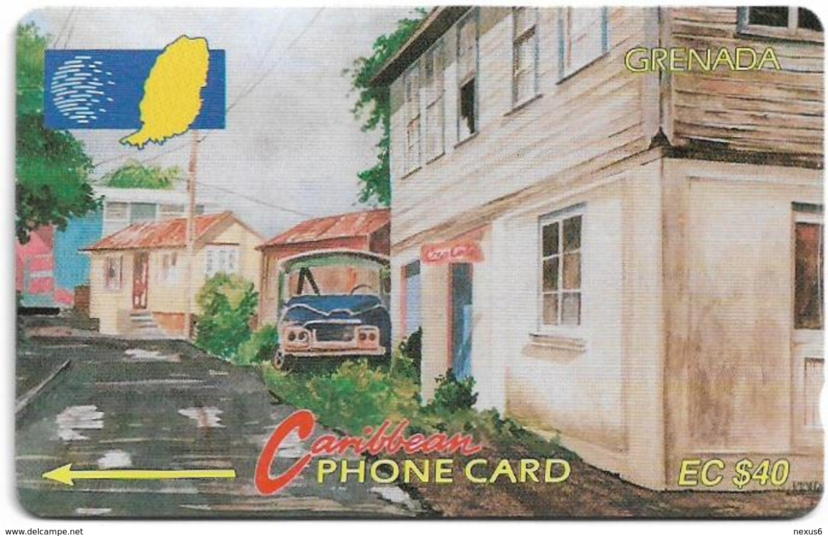 Grenada - C&W (GPT) - Street Scene Gouvyave - 5CGRC - 1992, 11.437ex, Used - Granada