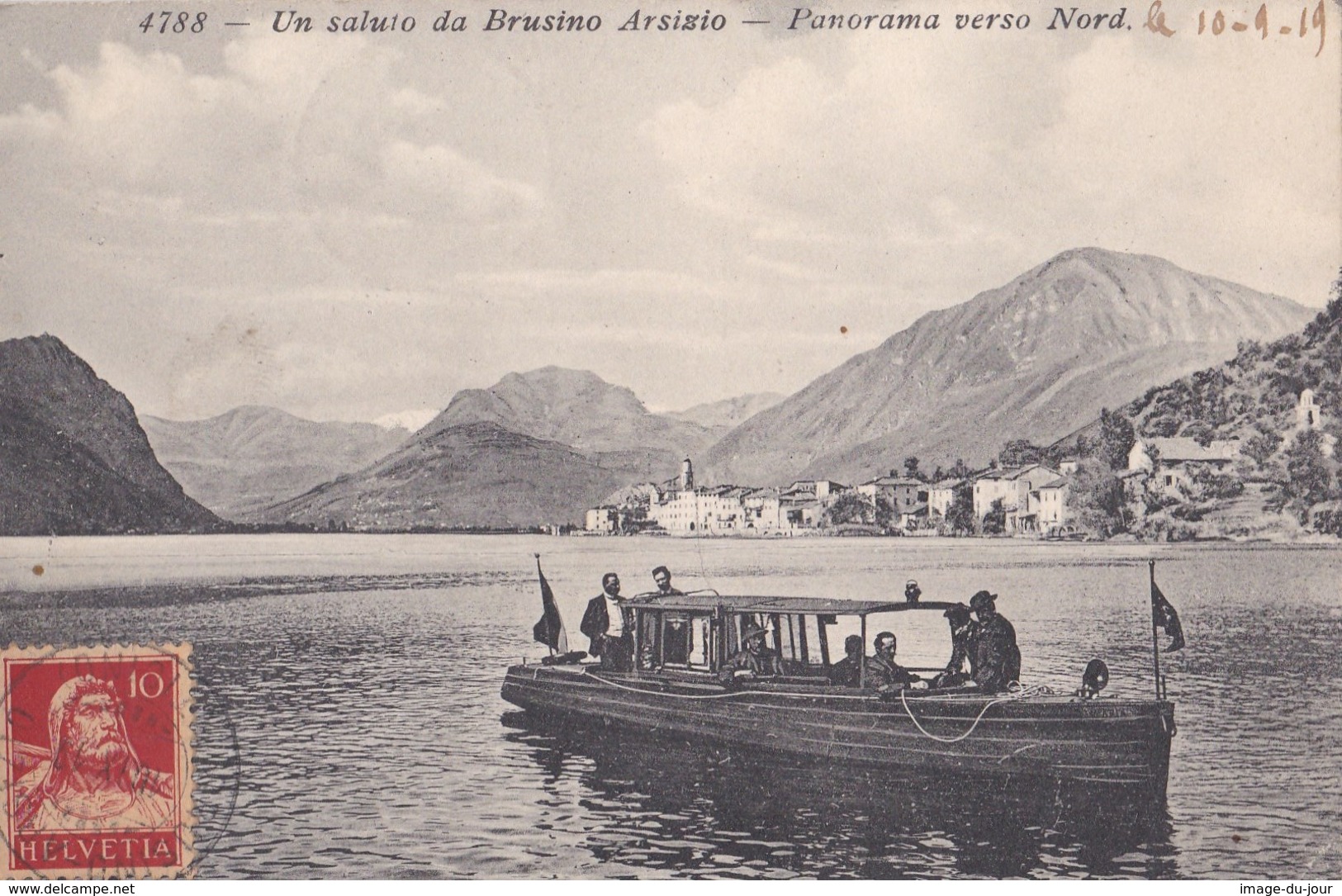 UN SALUTO DA BRUSINO ARSIZIO PANORAMA VERSO NORD ( Peu Courante ) - Brusino Arsizio