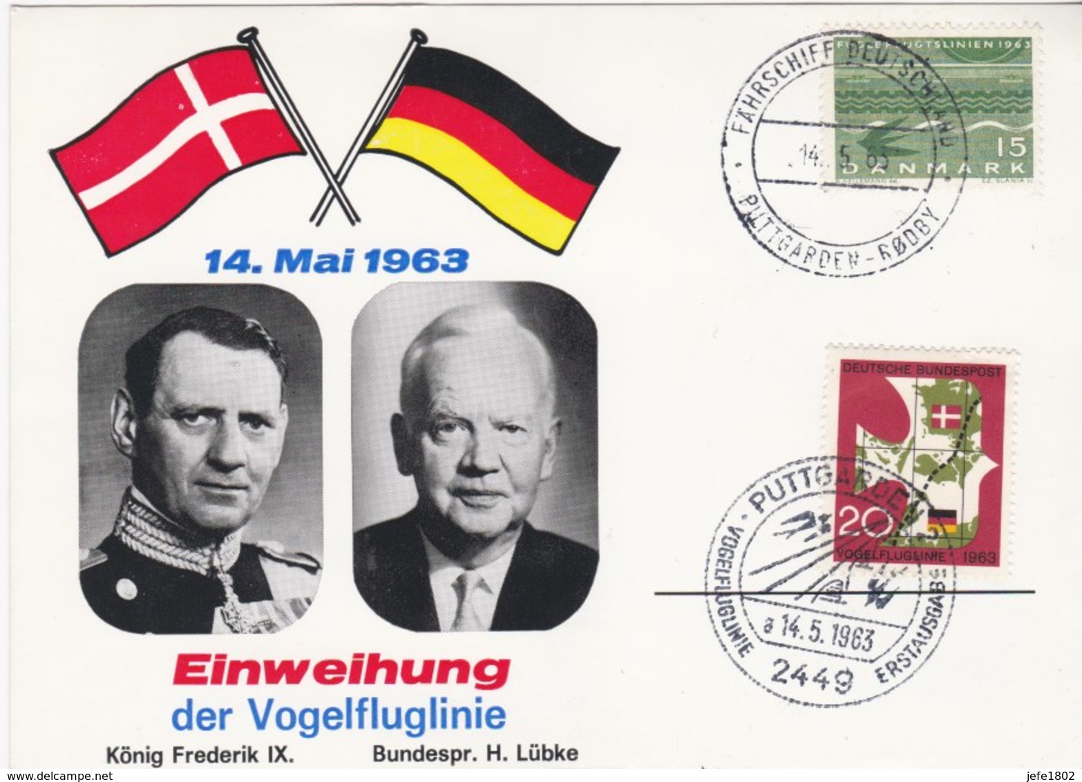 Vogelfluglinie In Denmark And Germany - Mechanical Postmarks (Advertisement)