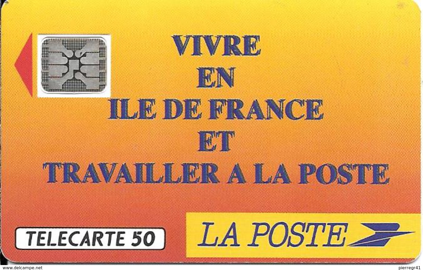 CARTE-PUBLIC-F136 B.550-50U-SC5an-Trou 6-12/90-LA POSTE-N° Série-5 Impacts-21904-Utilisé-TBE - 1990