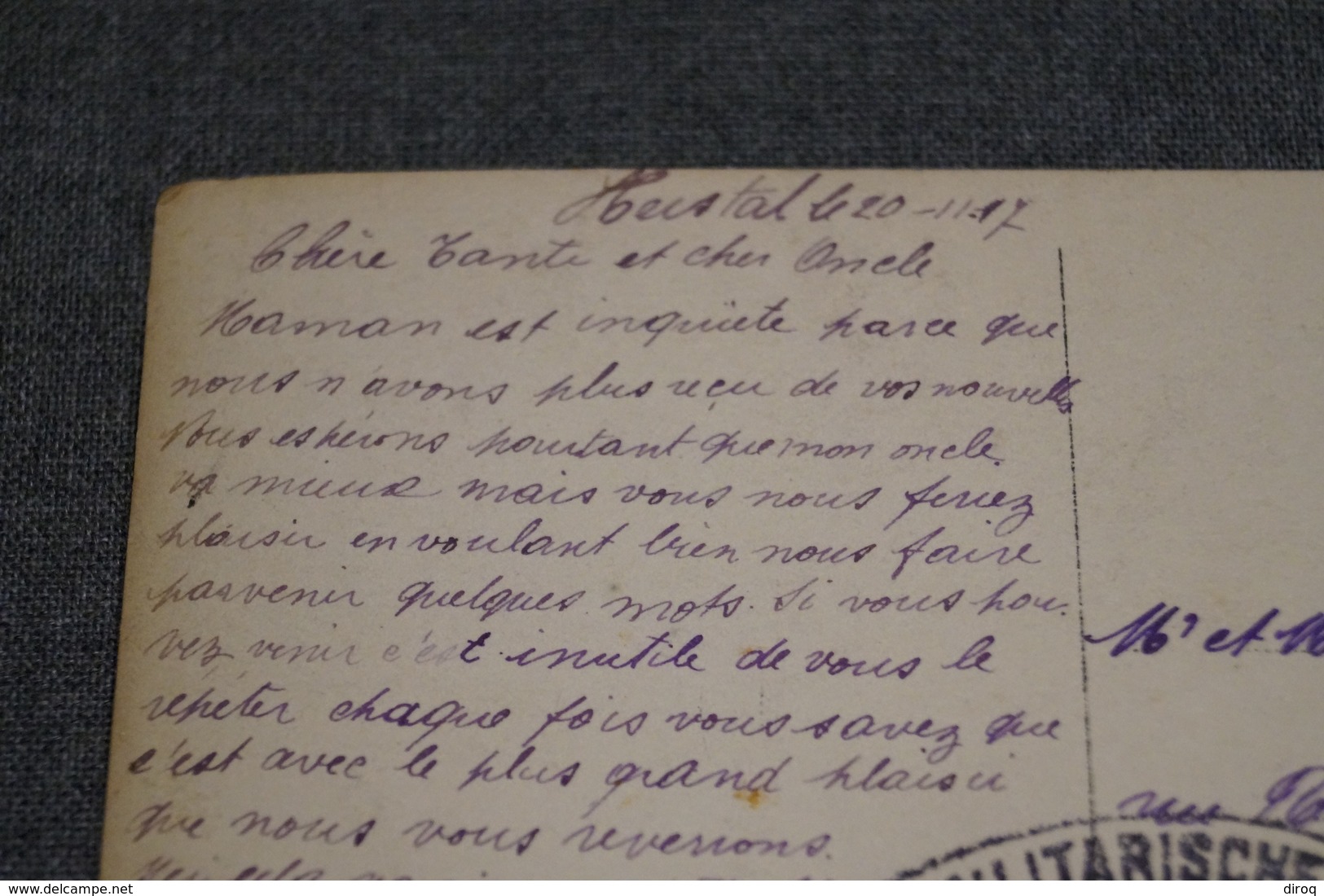 Très Bel Envoi Avec Oblitération Militaire Allemande,1917,oblitération De Herstal,belle Carte Courrier - Other & Unclassified