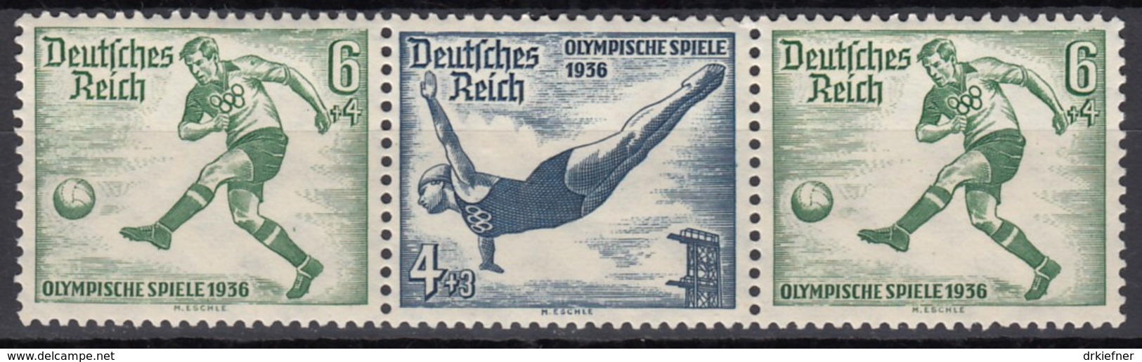 DR W 106, Postfrisch *, Olympische Spiele 1936 - Se-Tenant