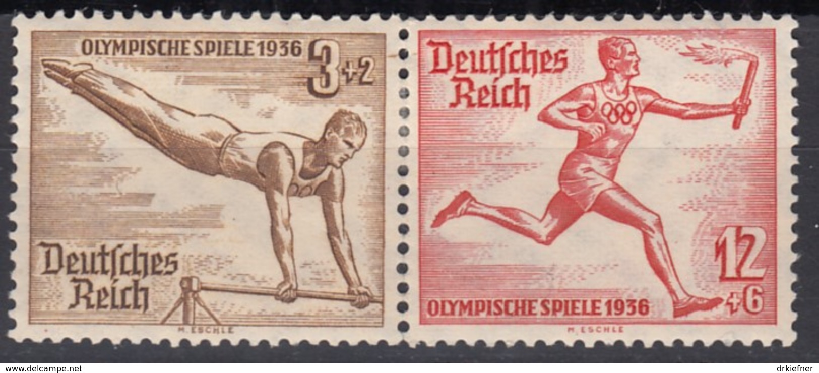 DR W 107, Postfrisch *, Olympische Spiele 1936 - Se-Tenant