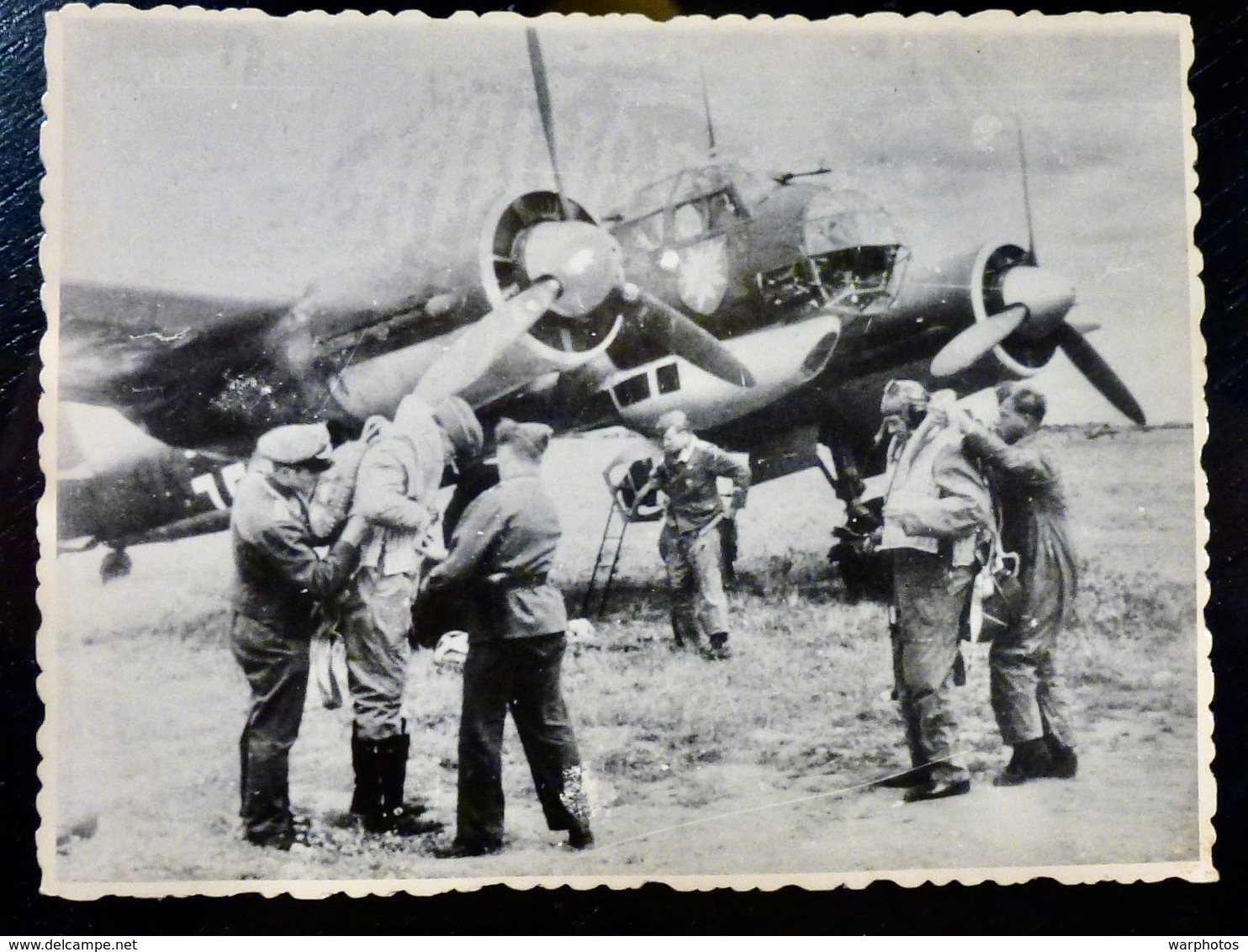 GERMAN Photo WW2 WWII ARCHIVE : Equipage JUNKERS Ju-88 _ LUFTWAFFE - Luftfahrt