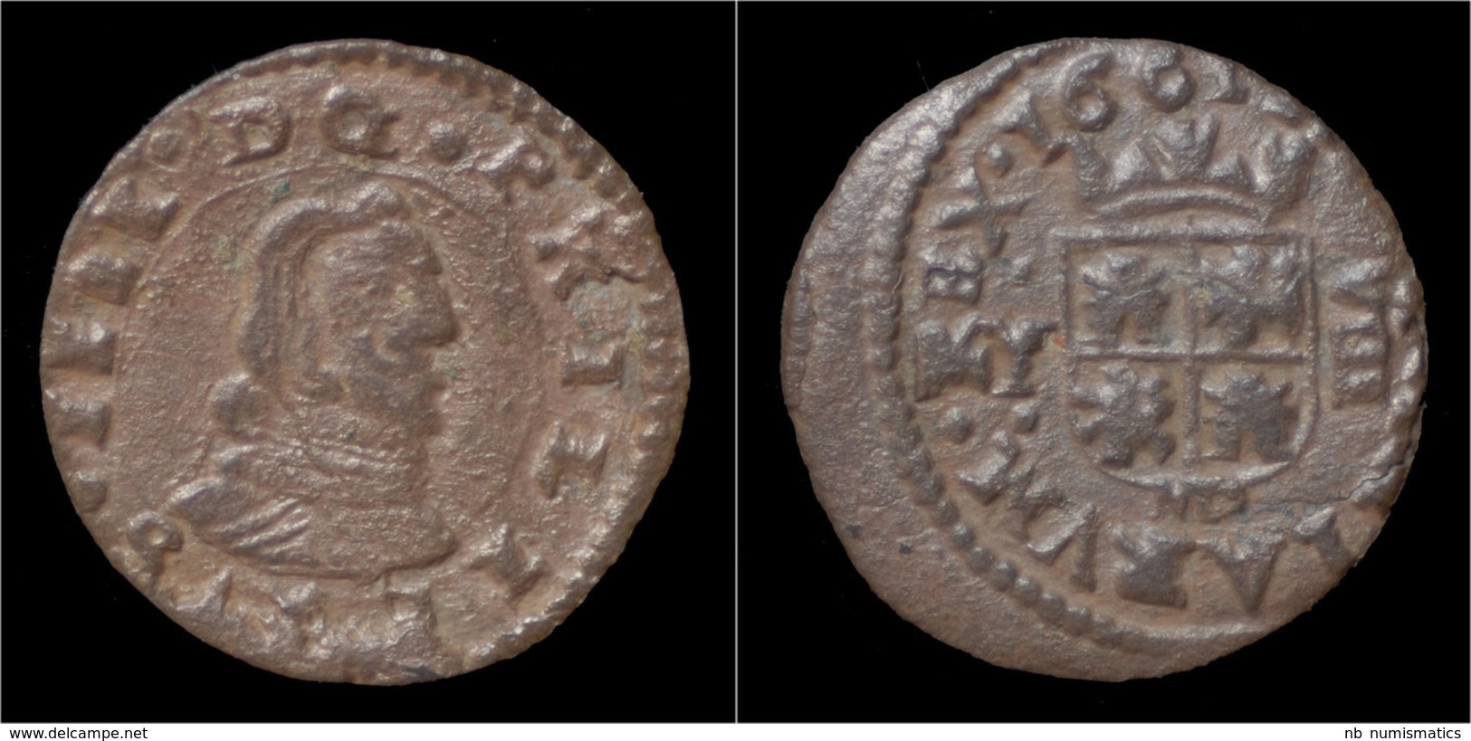 Spain Philip IV 8 Maravedis 1661 - Münzen Der Provinzen