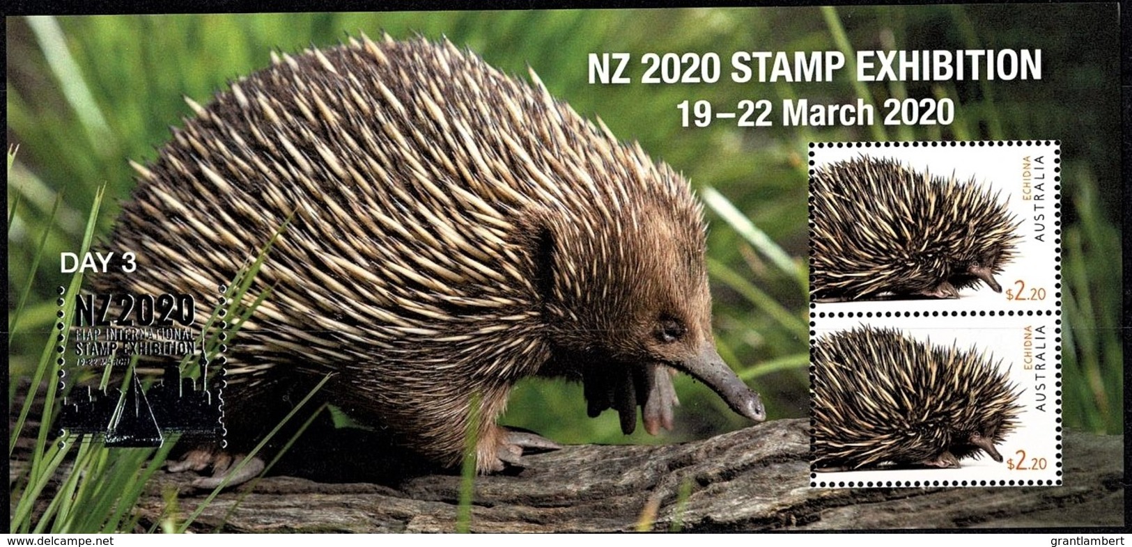 Australia 2020 NZ Show - Wildlife - Day 3 Echidna Minisheet MNH - Ungebraucht