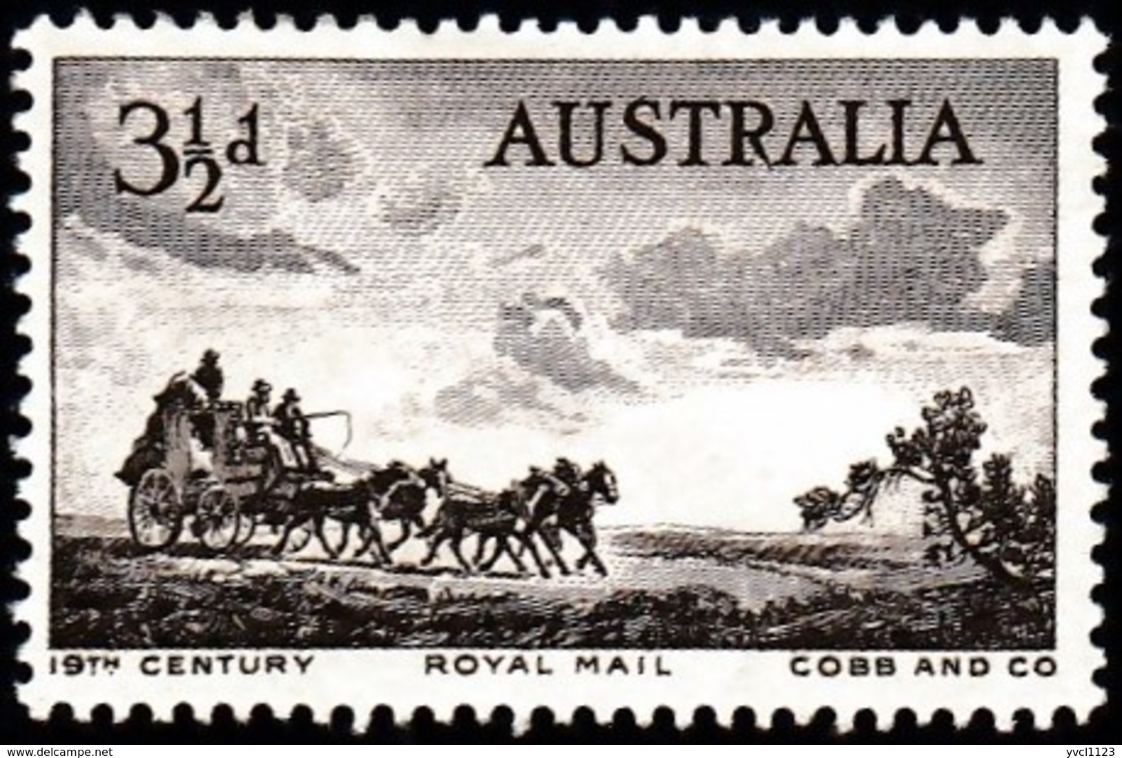 AUSTRALIA - Scott #281 Postal Transportation / Mint H Stamp - Nuovi