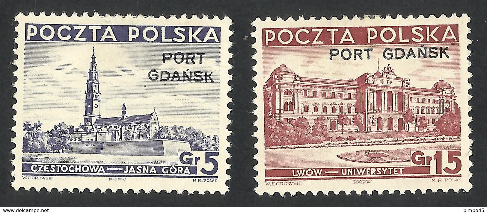 POLAND / POLSKA --OVERPRINT PORT GDANSK--1937 --MH - Occupazioni