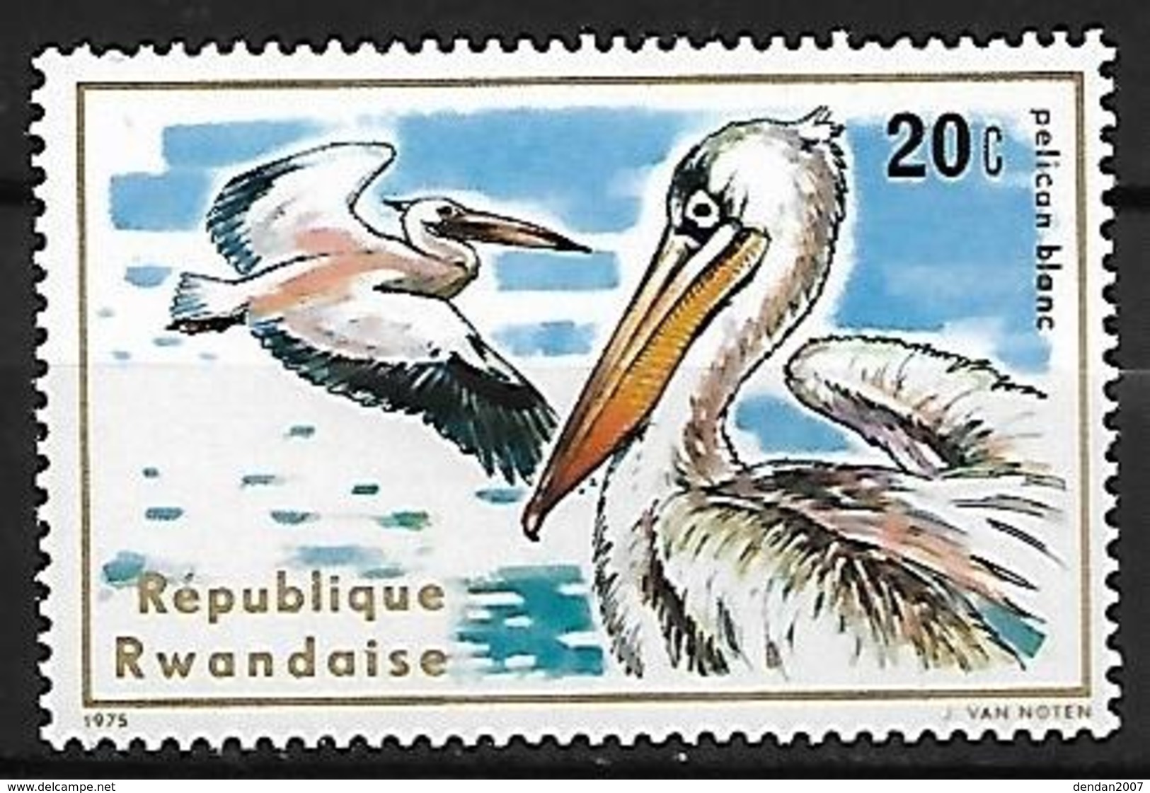 Rwanda - MNH 1975 :  Great White Pelican  -  Pelecanus Onocrotalus - Pelicans