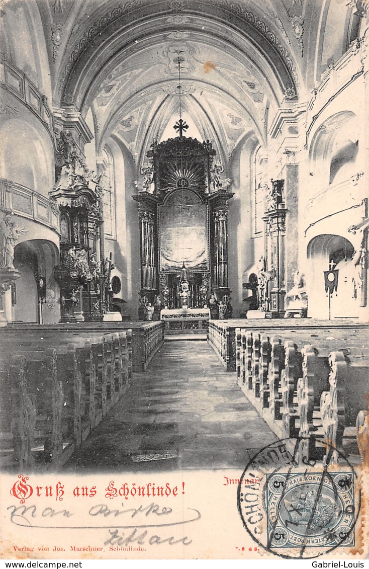 Gruss Aus Schönlinde Kirche  1904 - Krásná Lípa - República Checa