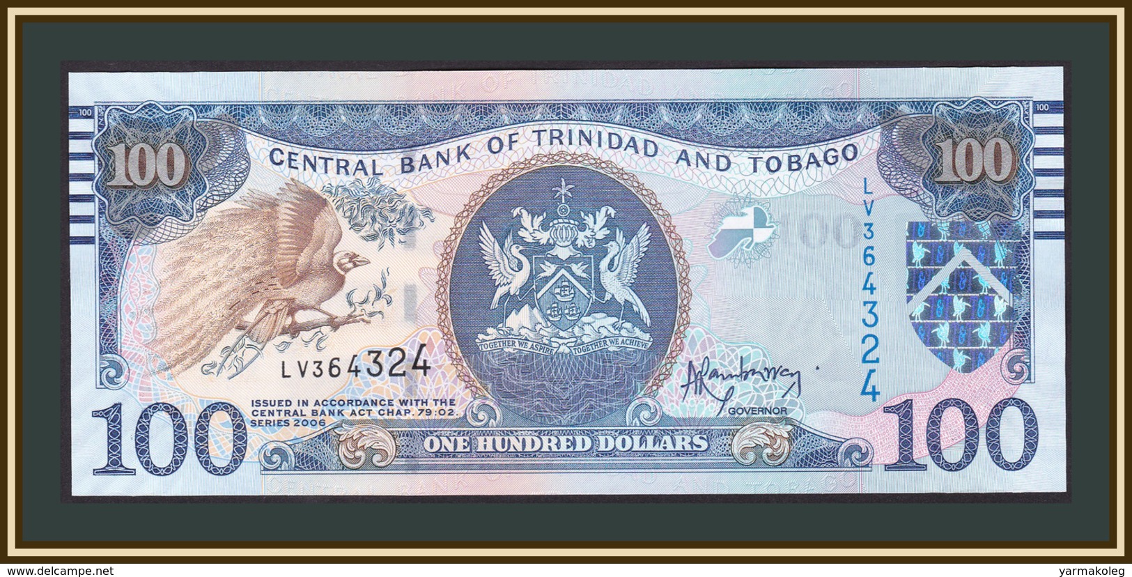 Trinidad & Tobago 100 Dollars 2006 P-51 (51b) UNC - Trinidad & Tobago