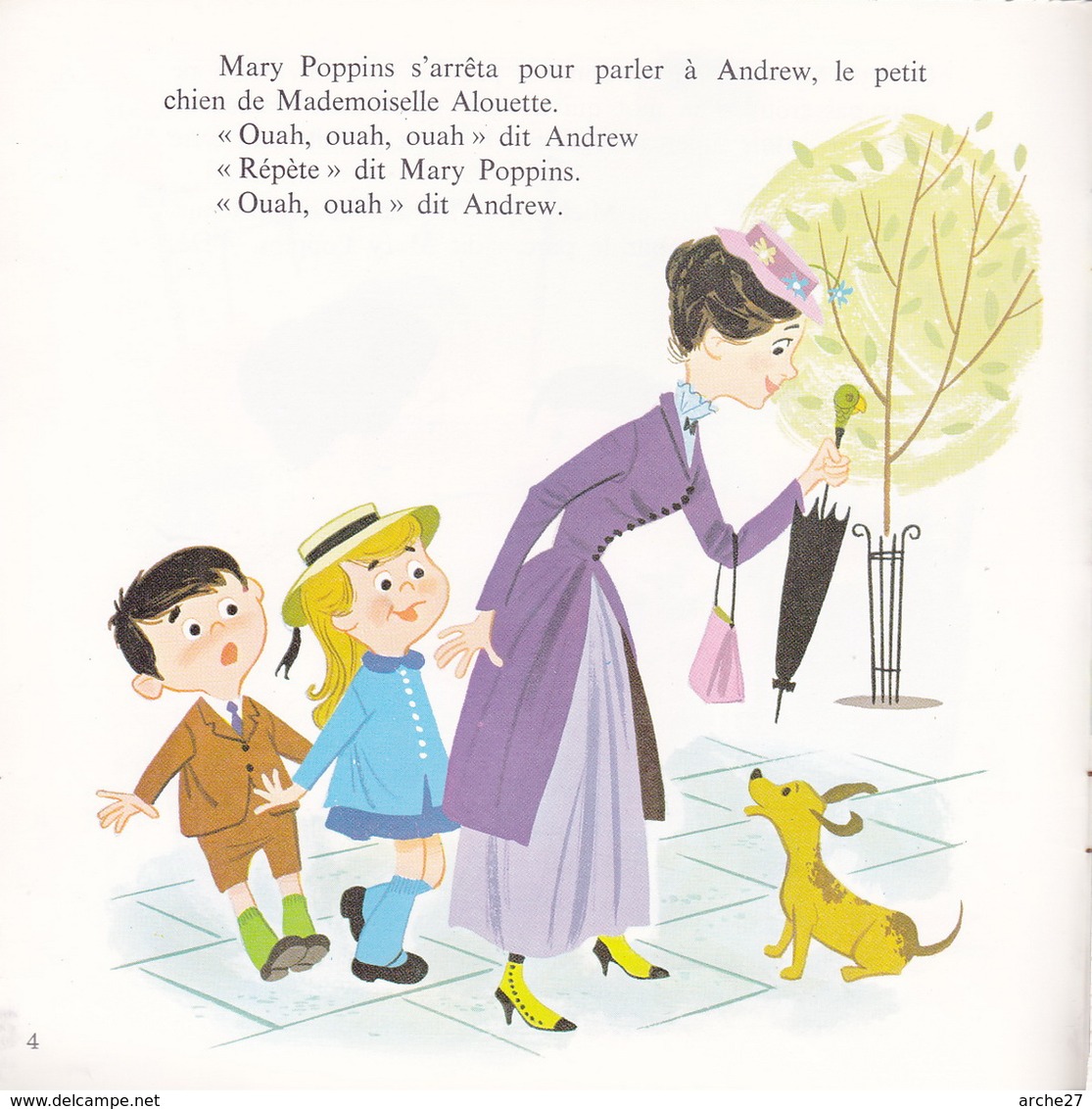 LIVRE DISQUE - 45T - Vinyle - Mary Poppins - 302b - Niños