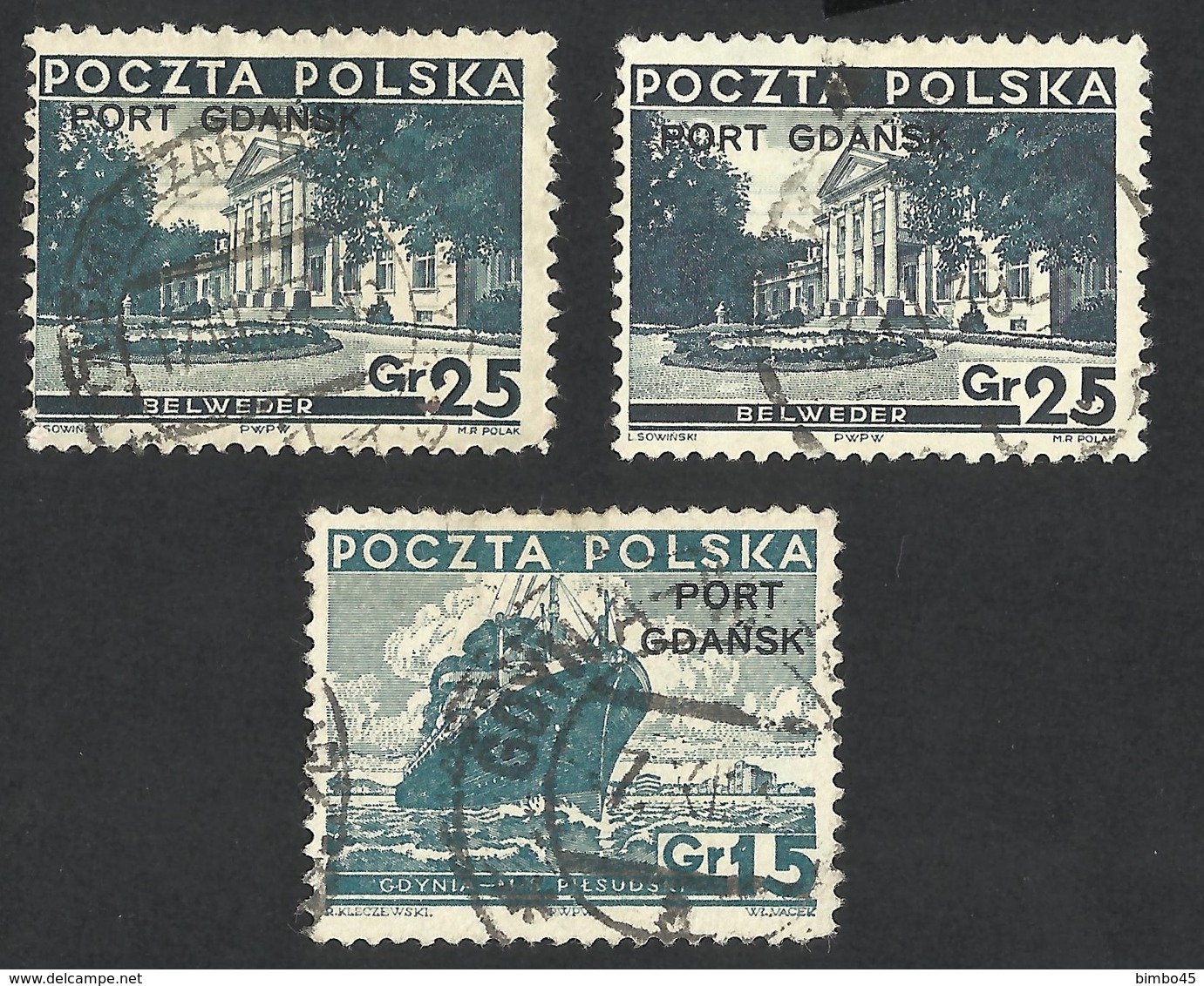 -POLAND / POLSKA -- PORT GDANSK--1936 /1937 - Besatzungszeit