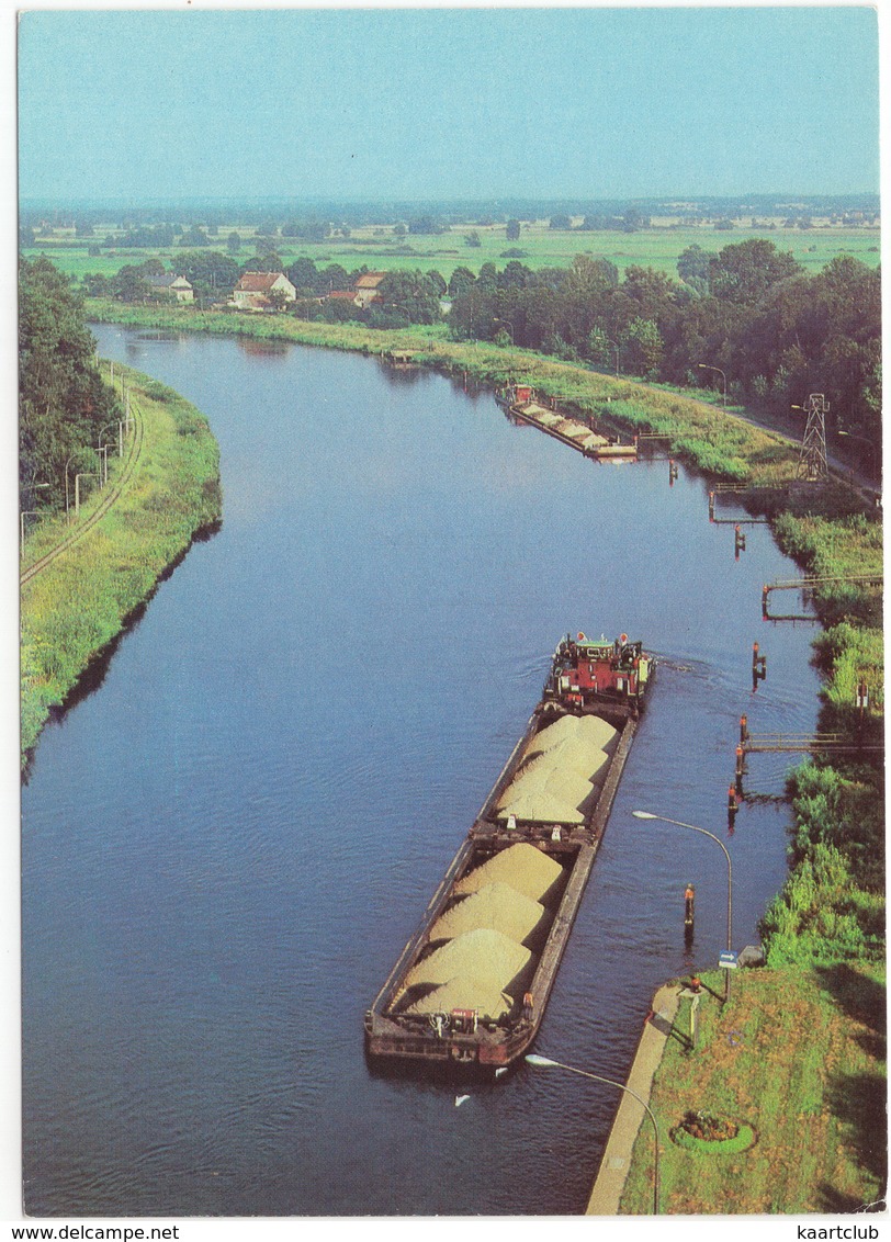Oder-Havel Kanal - Frachtschiff, Sand - (Boot / Schiff) - DDR - Henningsdorf