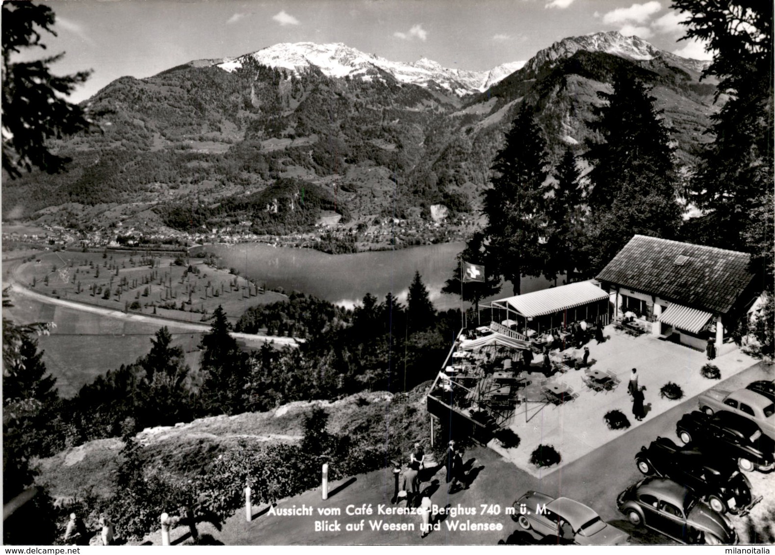 Aussicht Vom Café Kerenzer-Berghus Bei Filzbach, Kt. Glarus (03139) (a) - Filzbach