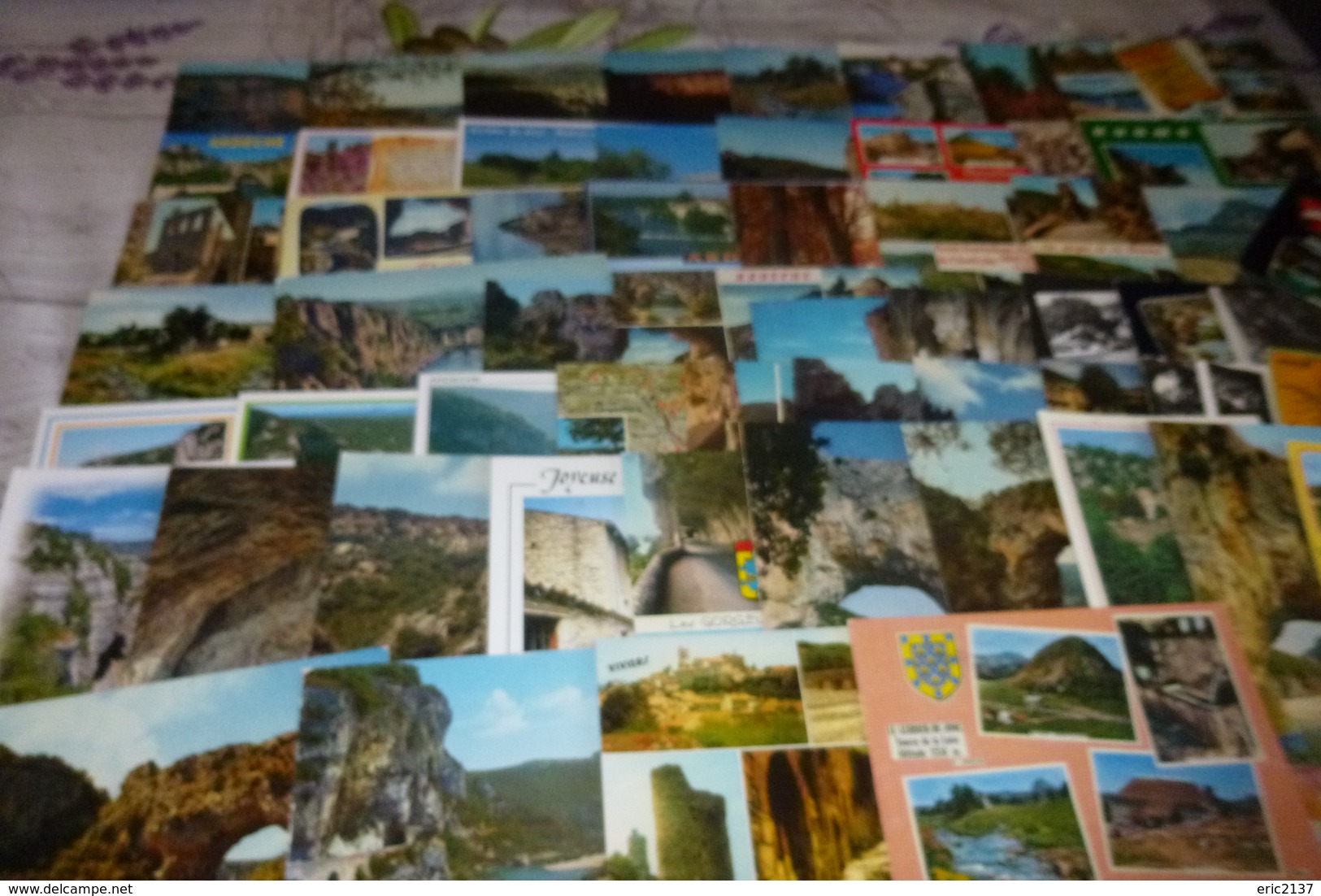 LOT DE 55 CARTES DÉPARTEMENT ARDECHE (07) - 5 - 99 Cartoline