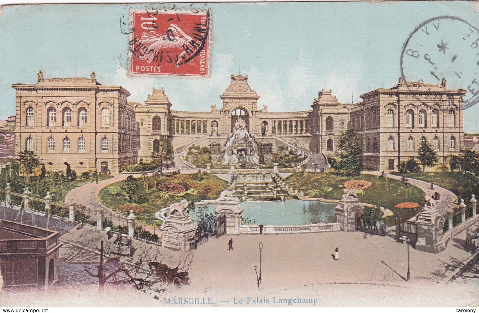 CPA  Marseille   -   Le Palais Longchamp - Cinq Avenues, Chave, Blancarde, Chutes Lavies