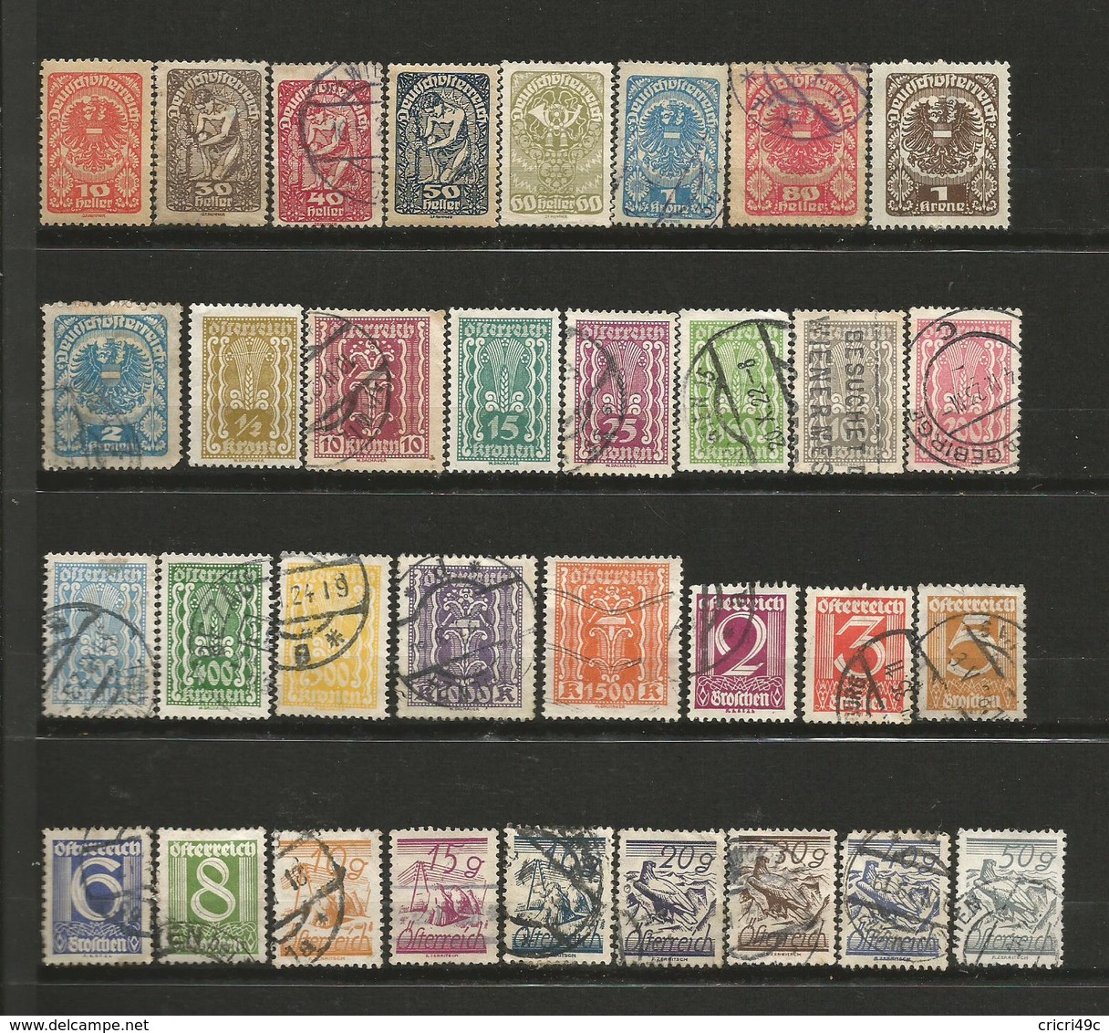 Autriche 1 Lot De 33 Timbres Oblitérés 1918/1945 - Collezioni (senza Album)