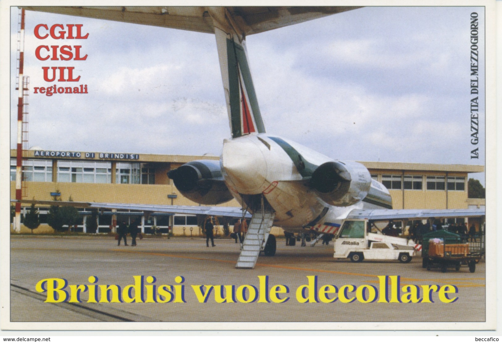 Brindisi Aeroporto Papola-Casale Aviazione/aeroplano//velivolo Alitalia DC 9 - Aérodromes