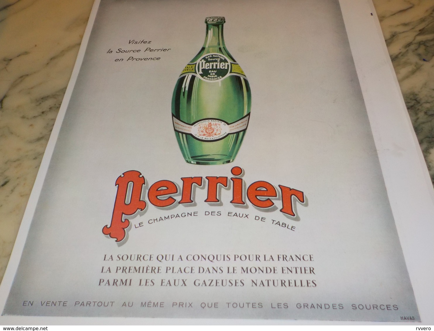 ANCIENNE PUBLICITE VISITEZ LA SOURCE  PERRIER  1931 - Perrier