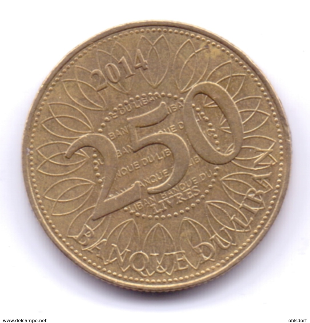 LEBANON 2014: 250 Piastres, KM 36a - Libanon