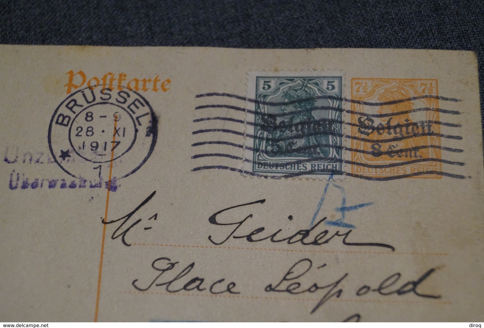 Bel Envoi Sur Carte,oblitération Militaire Allemande 1917 ,bureau Postal N° 1 ,collection - Esercito Tedesco