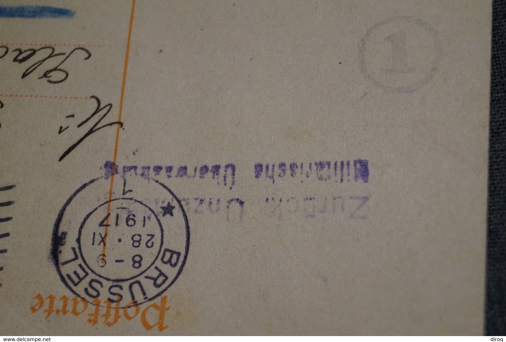 Bel Envoi Sur Carte,oblitération Militaire Allemande 1917 ,bureau Postal N° 1 ,collection - Esercito Tedesco