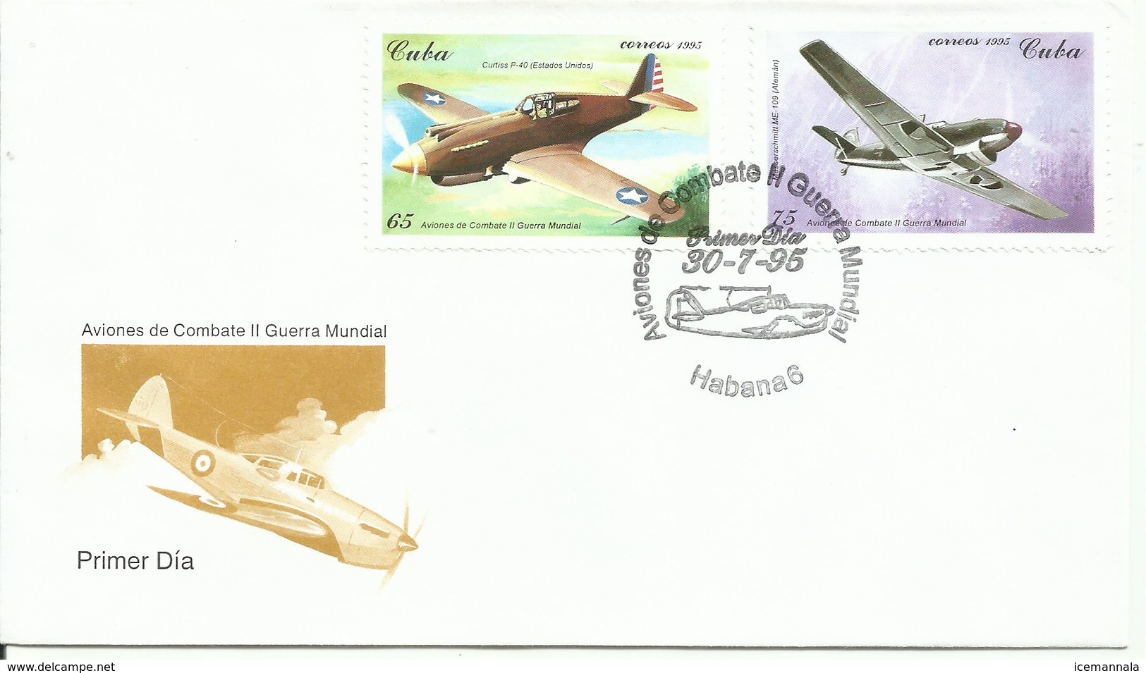 CUBA,  SOBRE  CONMEMORATIVO  AEREO  AÑO  1995 - Storia Postale