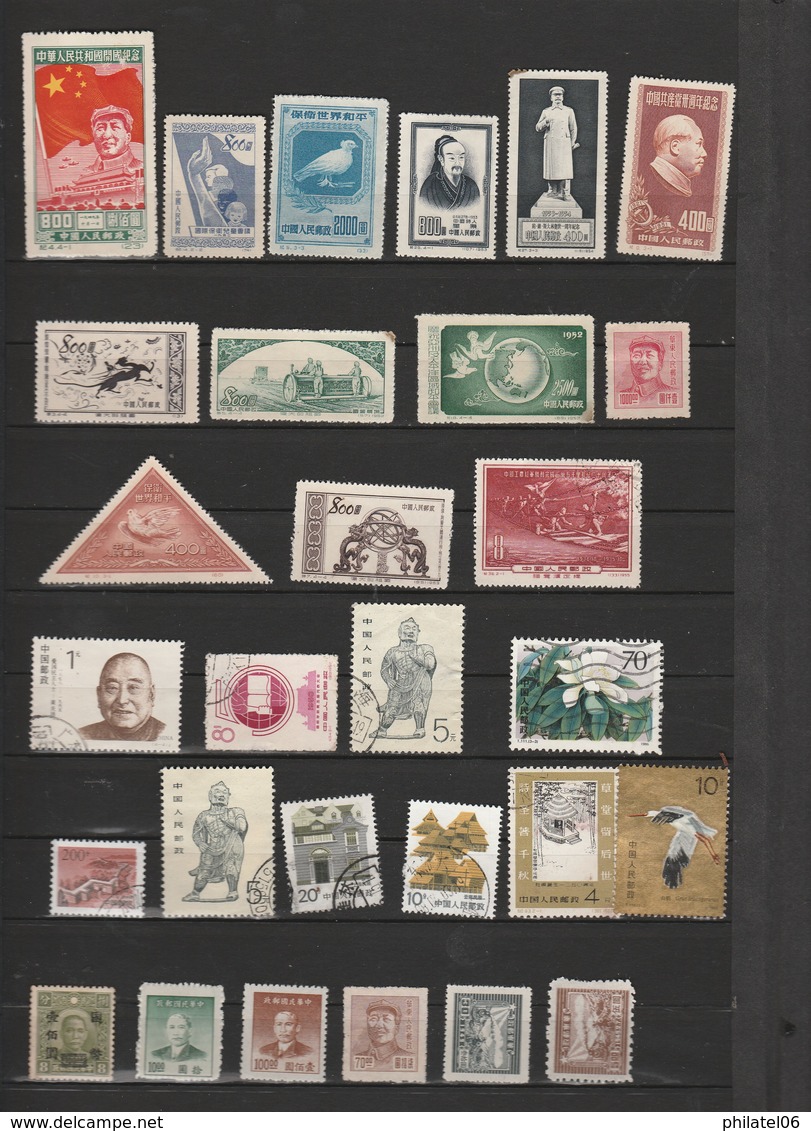 CHINA  STAMPS MINT AND USED  WITH DRAGONS   SOME WITH LITTLE DEFECTS - Other & Unclassified